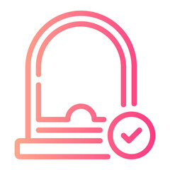 Fototapeta premium check gradient icon