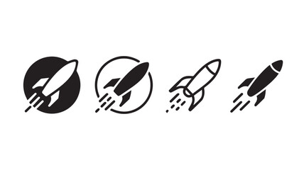 rocket icon set
