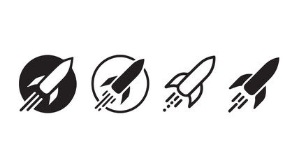 rocket icon set