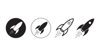 rocket icon set