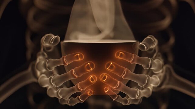 Detailed Xray of the Human Sacrum and Pelvis with Highlighted Pain Points.