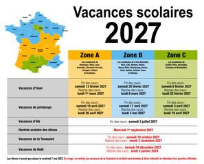 Vacances scolaire 2027