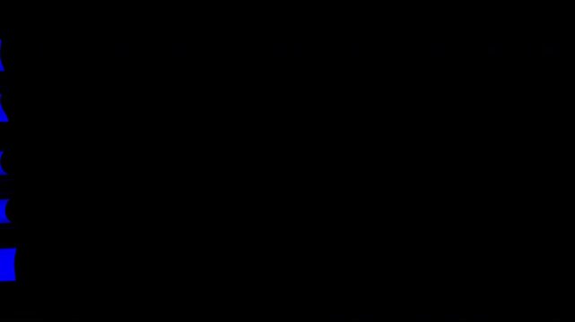 Black and Blue Curtain Transition Animation on Alpha Channel, Loop
