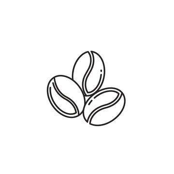 Close-Up of Coffee Beans with Rich Aromatic Flavor on White Background