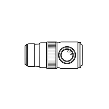 Close-up of Compact Camera Lens with Focus Ring for Photography Enthusiasts