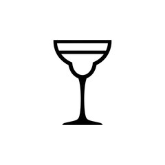 Elegant Cocktail Glass Icon for Beverage and Drink Iconography