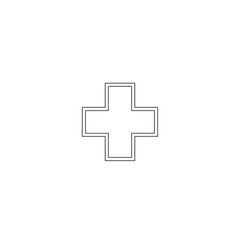 Fototapeta premium Medical Cross Icon Representation for Healthcare and Emergency Services