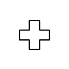 Obraz premium Medical Cross Icon Symbol for Healthcare and Emergency Services