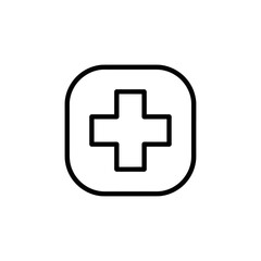 Obraz premium Medical Cross Icon Symbol Representing Healthcare and Medical Services