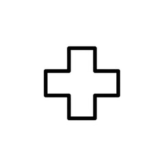 Fototapeta premium Medical Cross Symbol Illustration in Simple Design for Healthcare and Emergency Services