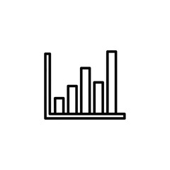 Obraz premium Minimalist Black Line Chart Illustration Showing Data Growth and Trends