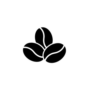 Minimalist Coffee Bean Icon for Food and Beverage Branding