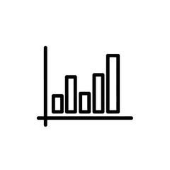 Obraz premium Minimalist Line Graph Illustration Showing Data Growth and Trends