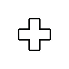 Obraz premium Minimalist Medical Cross Icon for Healthcare and First Aid Representation