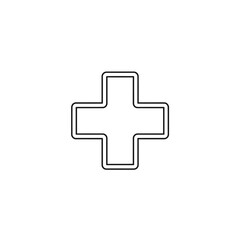 Fototapeta premium Minimalist Medical Cross Icon for Healthcare and Medical Support