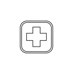Obraz premium Minimalist Medical Cross Icon for Healthcare and Medical Symbols
