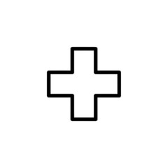 Fototapeta premium Minimalist Medical Cross Icon Illustration for Healthcare and Medical Services