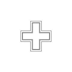 Obraz premium Minimalist Medical Cross Illustration for Healthcare and Medical Services