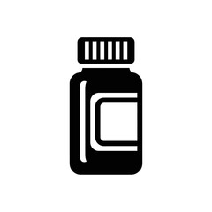 Obraz premium Minimalist Medicine Bottle Icon Representing Healthcare and Pharmaceuticals