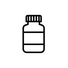 Fototapeta premium Minimalist Line Drawing of Medicine Bottle for Healthcare and Medical Design