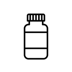 Fototapeta premium Minimalist Line Drawing of Medicine Bottle for Healthcare and Pharmacy