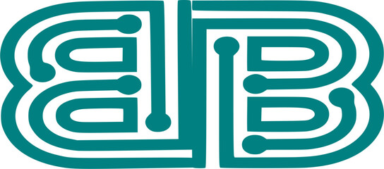 This digital-inspired design is ideal for electronics, software development, AI technology, or cyber security firms. © Daminhudi