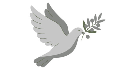 Obraz premium Dove with Olive Branch - Symbol of Peace