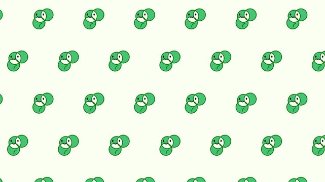 Shamrock pattern scroll cute cartoon animation