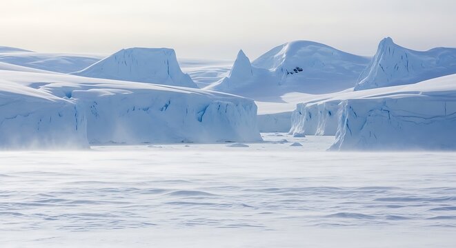 illustration view wallpaper of antartic landscape 