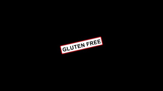 Gluten Free Stamp Effect Text Animation