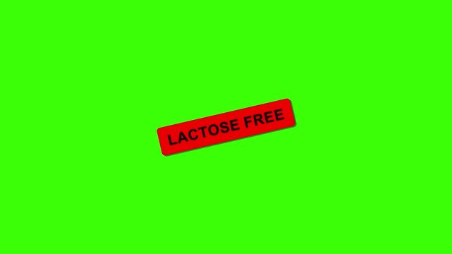 Lactose Free Stamp Effect Text Animation