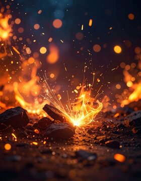 Fiery sparks