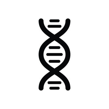 DNA vector icon. DNA helix icon. DNA or chromosome line icon