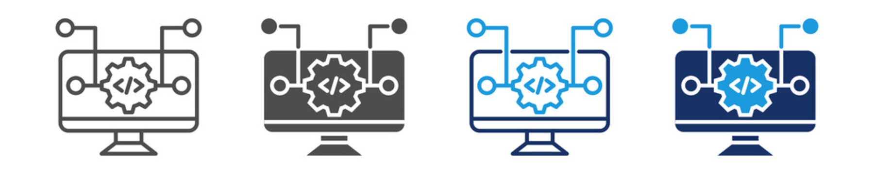 software icon set with multi concept