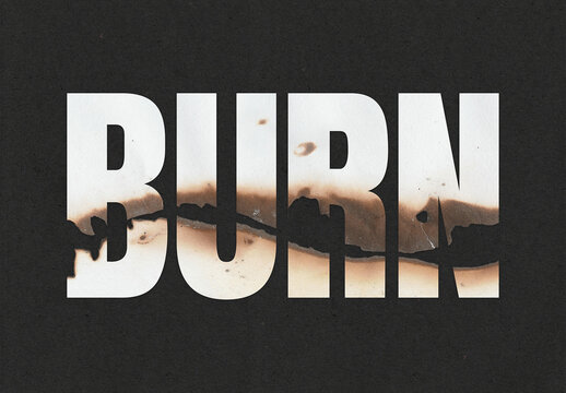 Burnt Paper Text Effect
