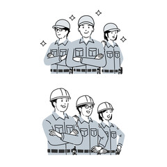 私たちにおまかせください のイラスト2。現場で活躍する設備保全・電気点検チーム