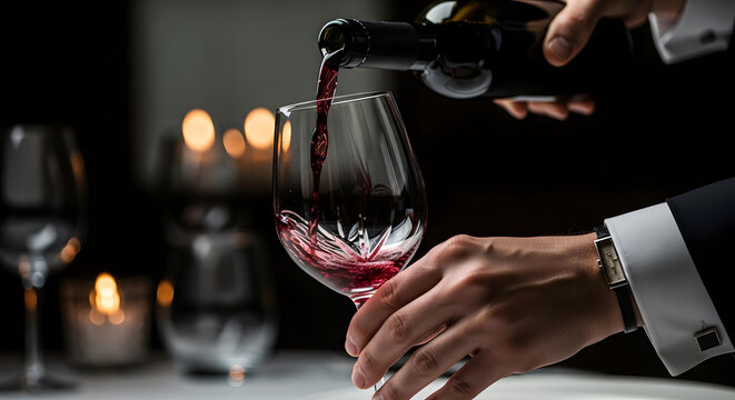 Dramatic Luxury Wine Pour