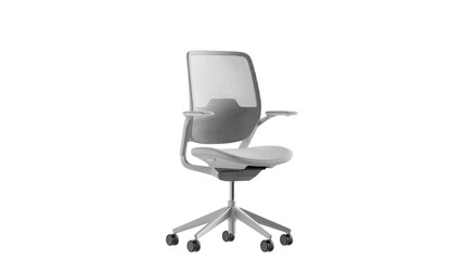 Fototapeta premium Orange fabric chair with a metal frame and soft seat. 