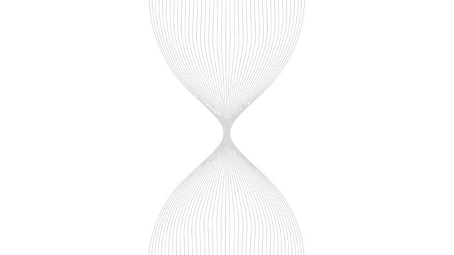Abstract hourglass shape made of flowing lines