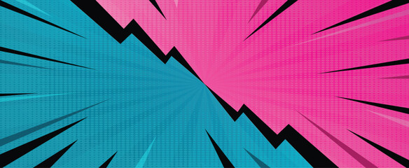 flat cartoon comic background pop art comic background © onhg
