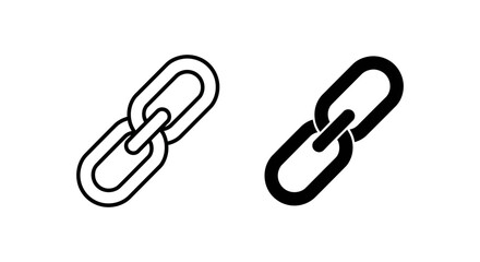 Obraz premium Link Icons: Interlocking Chain Links Representing Connection, Security, and Relationships