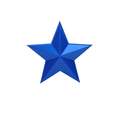Obraz premium A png image of a vibrant blue star with a glossy finish and 3d effect, set against a white background