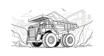 Heavy Duty Mining Dump Truck. © mulyo