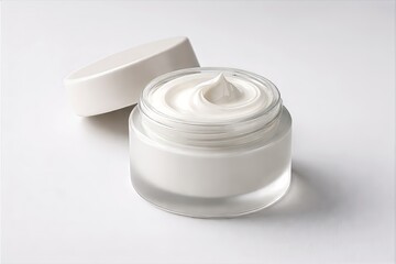 Open Face Cream Jar with Texture &ndash; Premium Skincare Concept