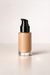 Naklejka premium Liquid Foundation Bottle – Minimal Professional Makeup Product Shot