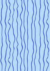 Psychedelic vertical background with irregular wavy lines. Hand drawn striped design for scrapbooking, greeting cards, wrapping papers