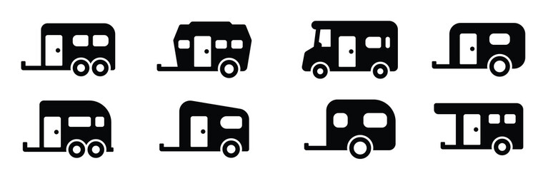 : set of black icons isolated on white background on theme © Omcins