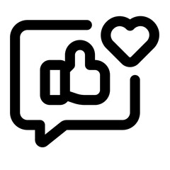 Obraz premium Engagement Simple Line Icon. Single icon, line vector icon