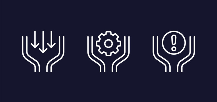 Bottleneck line icons for web
