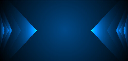 Glowing blue arrows background vector illustration